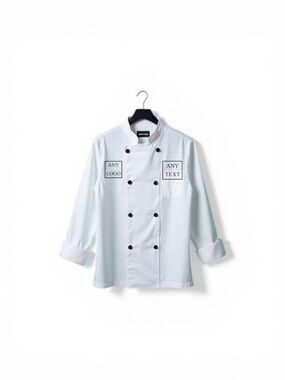 Classic Double-Breasted Chef Jacket in White